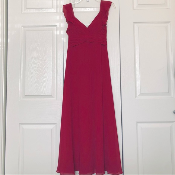 JJs House Dresses Nwt Jjs House Burgundy Long Flowing Gown Poshmark